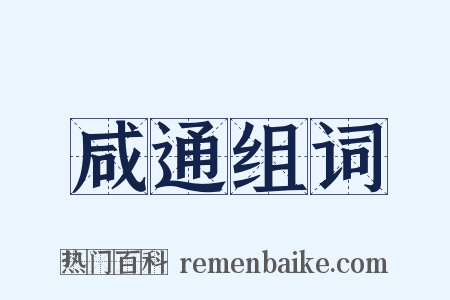 咸通组词是什么意思的图片